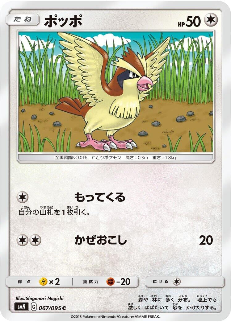 Image for Pidgey (067/095) (SM9: Tag Bolt) - Pokemon Japan