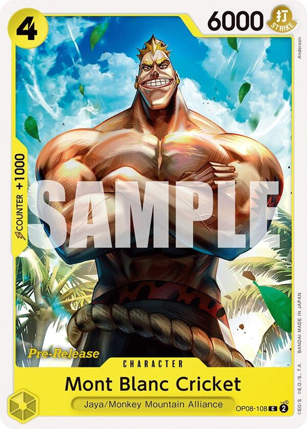 Image for Mont Blanc Cricket (OP08-108) (Two Legends Pre-Release Cards) - One Piece Card Game
