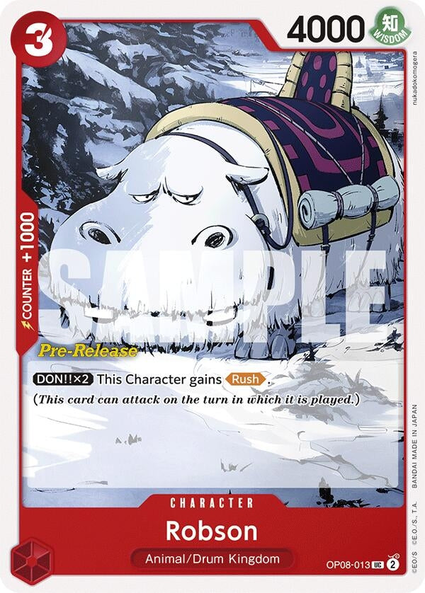 Image for Robson (OP08-013) (Two Legends Pre-Release Cards) - One Piece Card Game