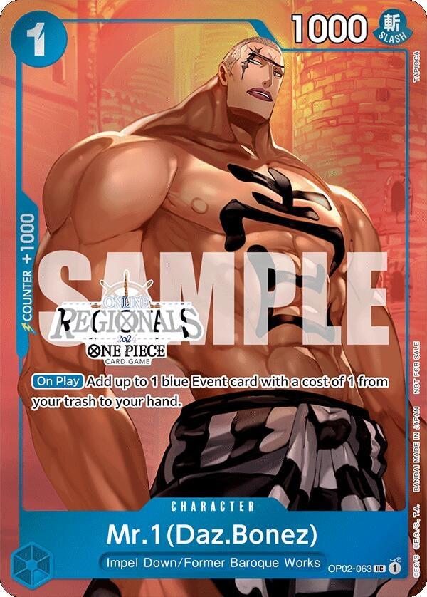Image for Mr.1 (Daz.Bonez) (Online Regional 2024 Vol. 3) (OP02-063) (One Piece Promotion Cards) - One Piece Card Game