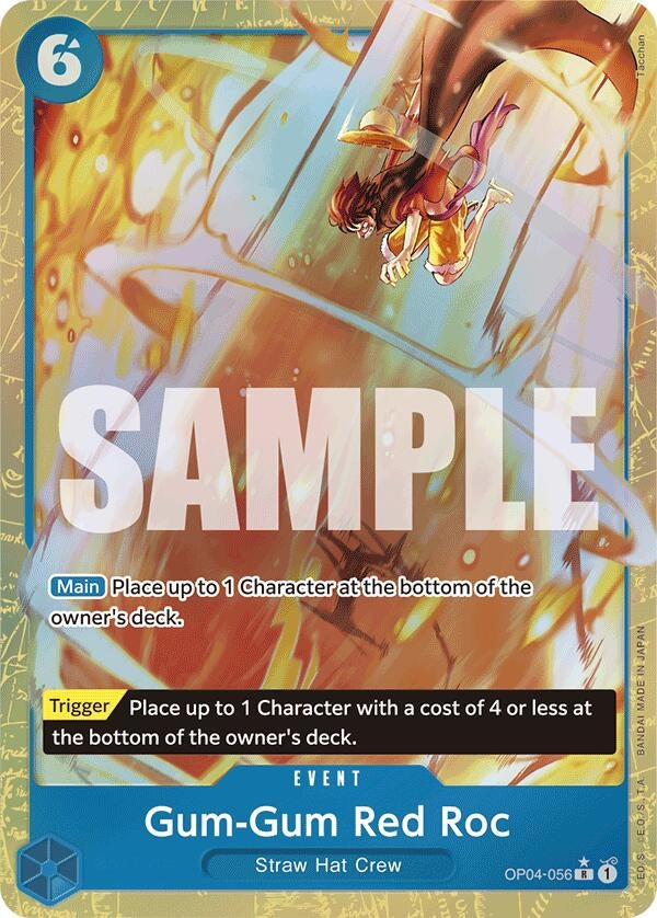 Image for Gum-Gum Red Roc (Alternate Art) (OP04-056) (Premium Booster -The Best-) - One Piece Card Game