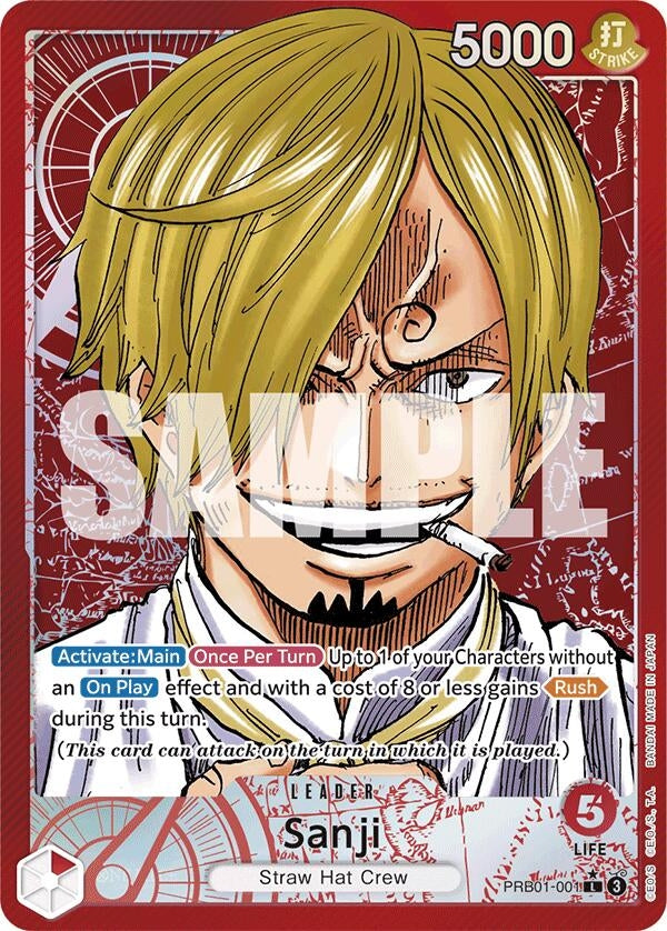 Image for Sanji (PRB01-001) (Alternate Art) (PRB01-001) (Premium Booster -The Best-) - One Piece Card Game