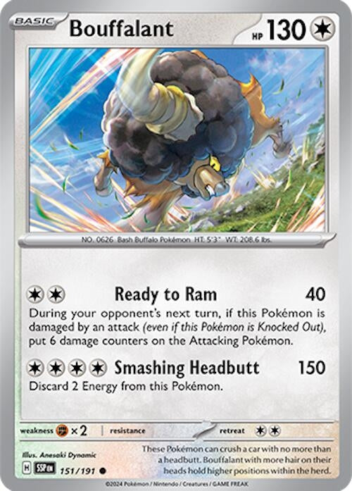 Image for Bouffalant (151/191) (SV08: Surging Sparks) - Pokemon