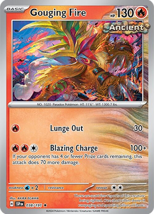 Image for Gouging Fire (038/191) (SV08: Surging Sparks) - Pokemon