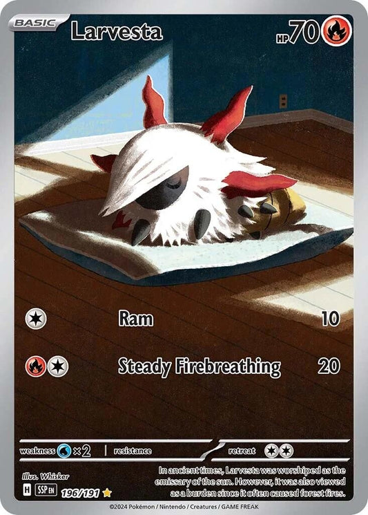 Image for Larvesta (196/191) (SV08: Surging Sparks) - Pokemon