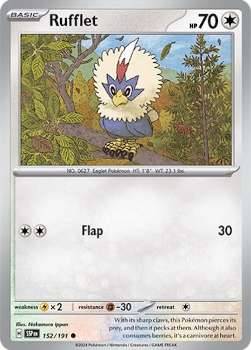 Image for Rufflet (152/191) (SV08: Surging Sparks) - Pokemon