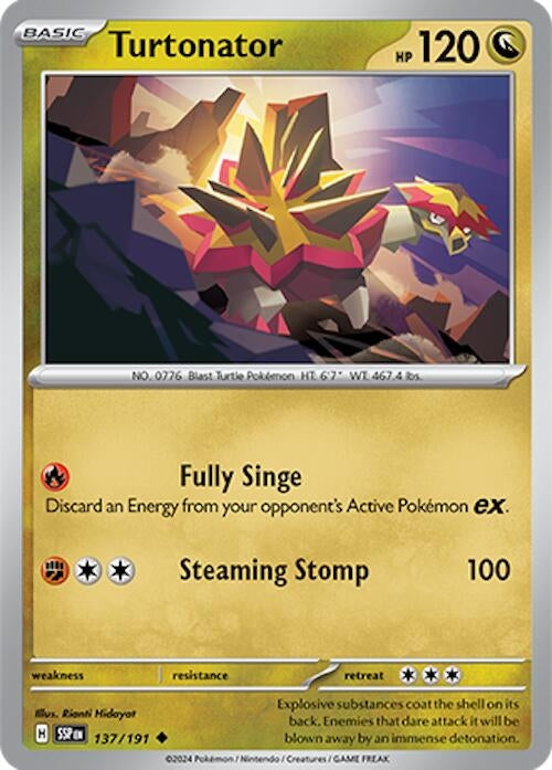 Image for Turtonator (137/191) (SV08: Surging Sparks) - Pokemon