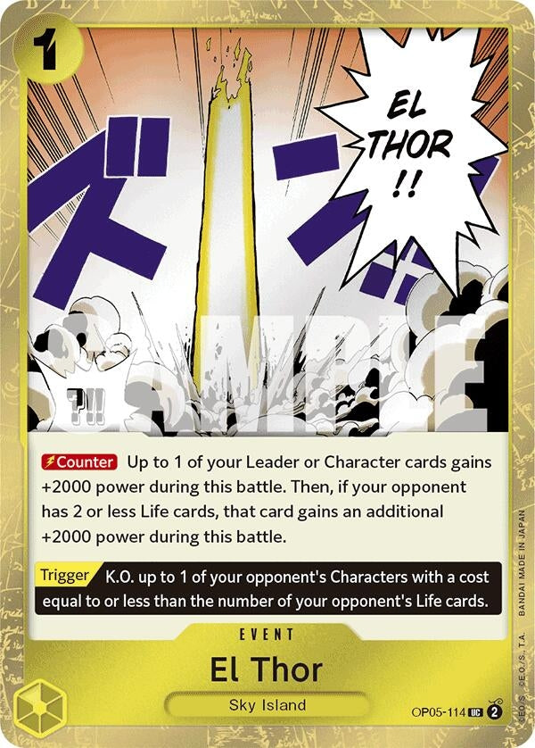 Image for El Thor (Jolly Roger Foil) (OP05-114) (Premium Booster -The Best-) - One Piece Card Game