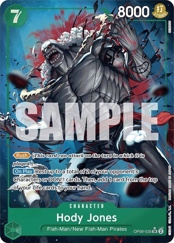 Image for Hody Jones (Alternate Art) (OP06-035) (Premium Booster -The Best-) - One Piece Card Game