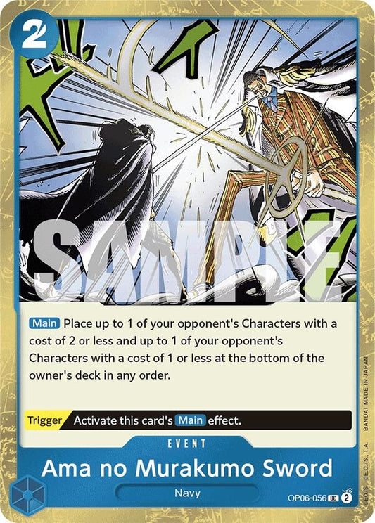 Image for Ama no Murakumo Sword (Jolly Roger Foil) (OP06-056) (Premium Booster -The Best-) - One Piece Card Game