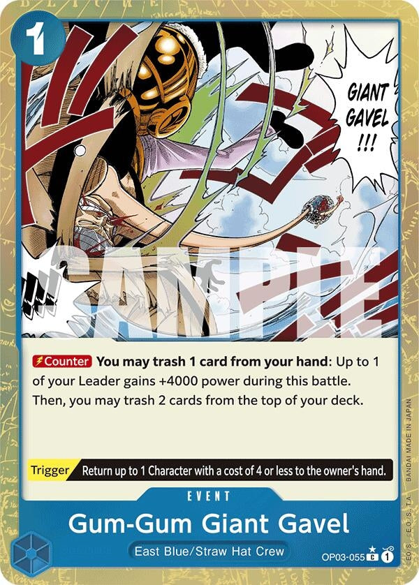 Image for Gum-Gum Giant Gavel (Textured Foil) (OP03-055) (Premium Booster -The Best-) - One Piece Card Game