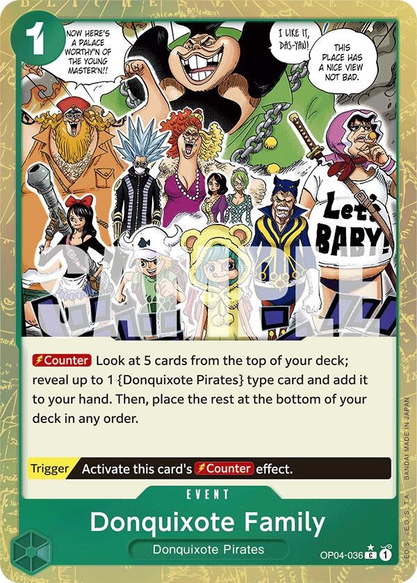 Image for Donquixote Family (Textured Foil) (OP04-036) (Premium Booster -The Best-) - One Piece Card Game