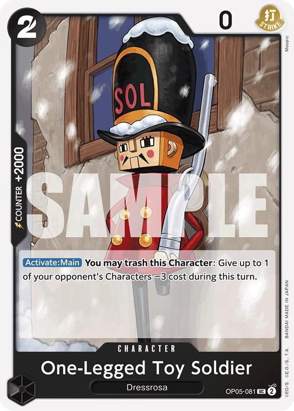 Image for One-Legged Toy Soldier (Reprint) (OP05-081) (Premium Booster -The Best-) - One Piece Card Game