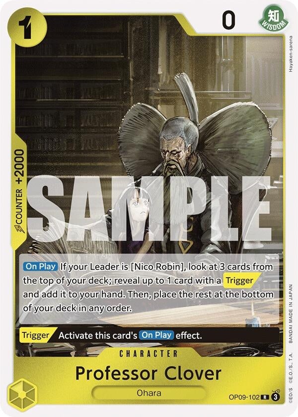 Image for Professor Clover (OP09-102) (Emperors in the New World) - One Piece Card Game
