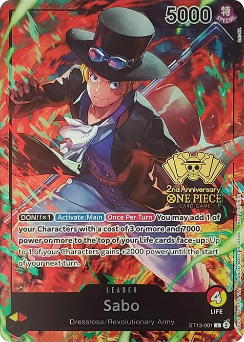 Image for Sabo (2nd Anniversary Tournament) (ST13-001) (One Piece Promotion Cards) - One Piece Card Game