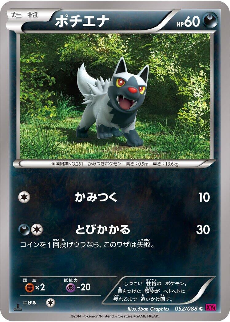 Image for Poochyena (052/088) (XY4: Phantom Gate) (XY4) - Pokemon Japan