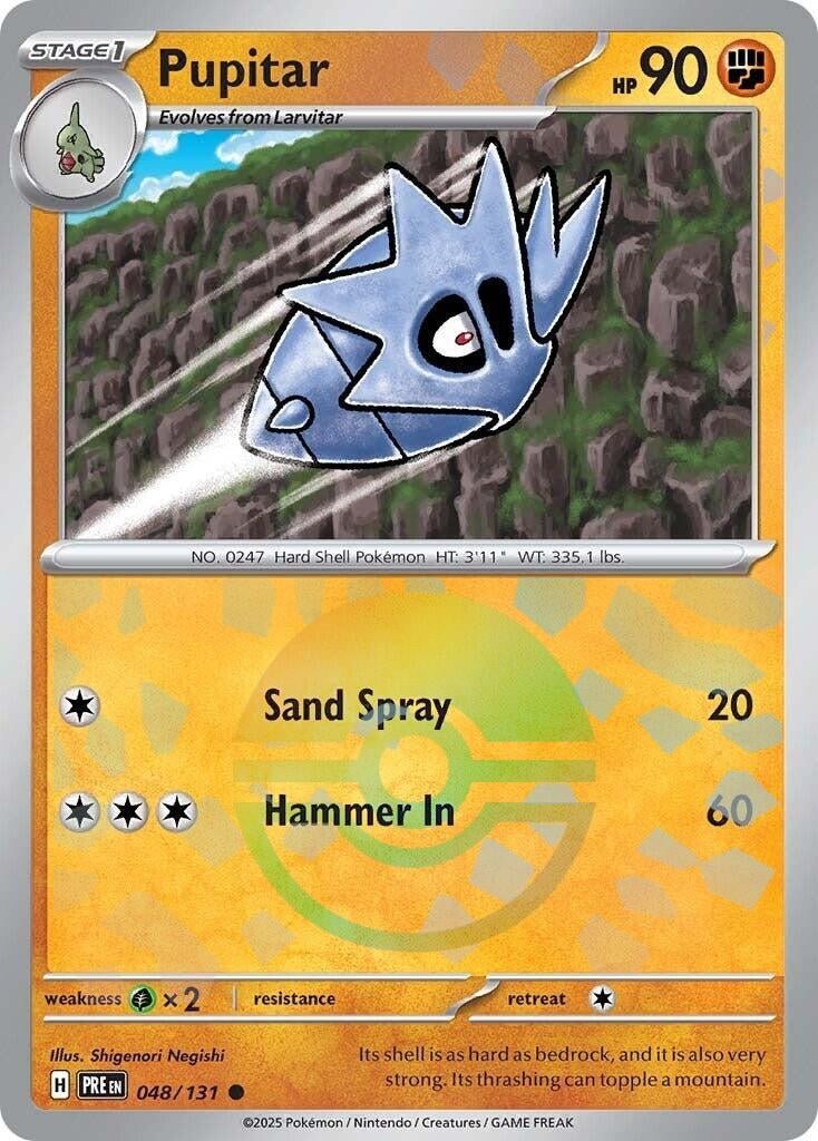 Image for Pupitar (Poke Ball Pattern) (048/131) (SV: Prismatic Evolutions) - Pokemon