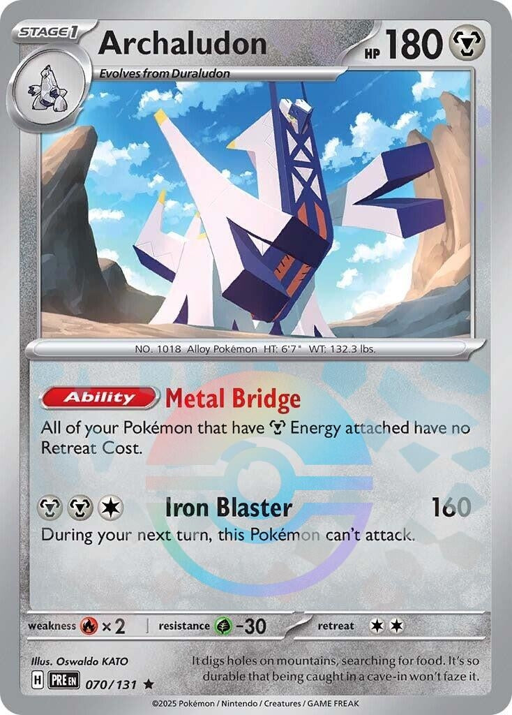 Image for Archaludon (Poke Ball Pattern) (070/131) (SV: Prismatic Evolutions) - Pokemon