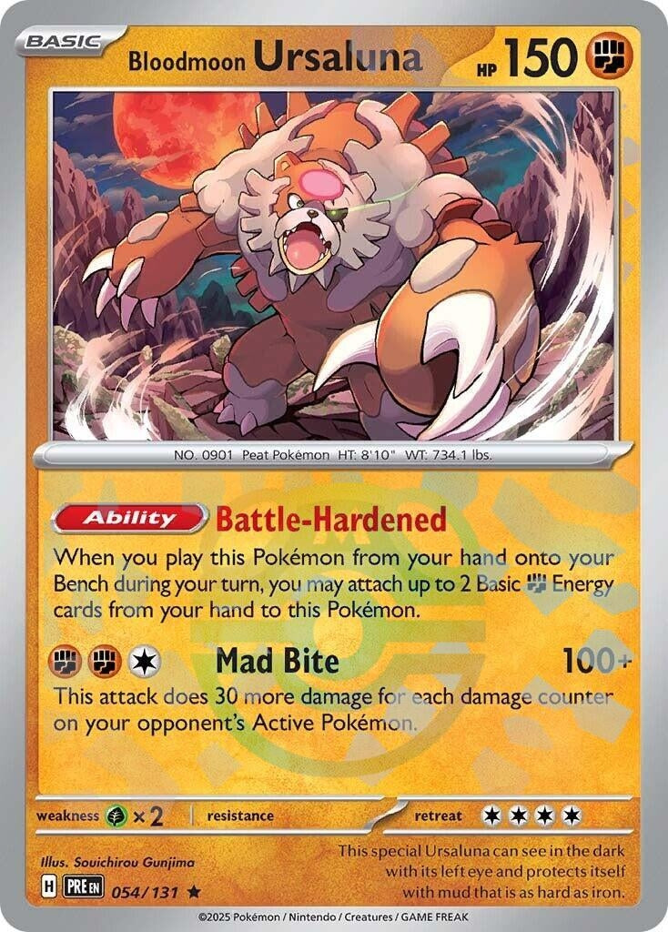 Image for Bloodmoon Ursaluna (Master Ball Pattern) (054/131) (SV: Prismatic Evolutions) - Pokemon