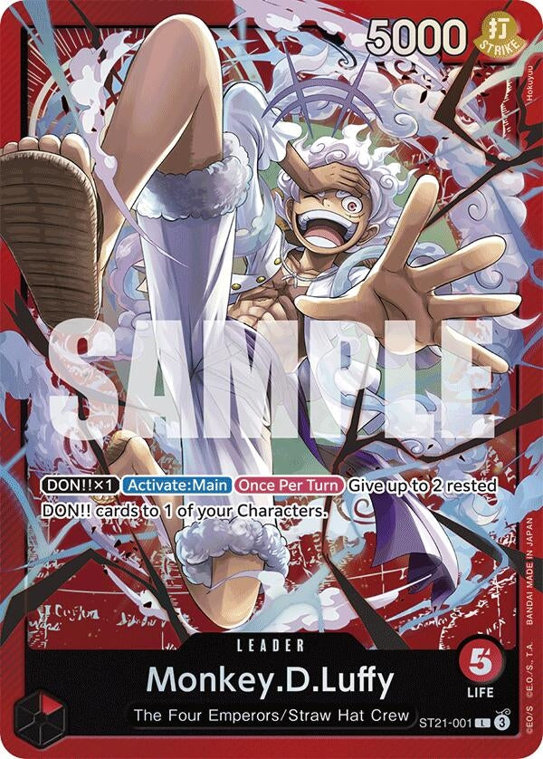 Image for Monkey.D.Luffy (001) (ST21-001) (Starter Deck EX: Gear 5) - One Piece Card Game