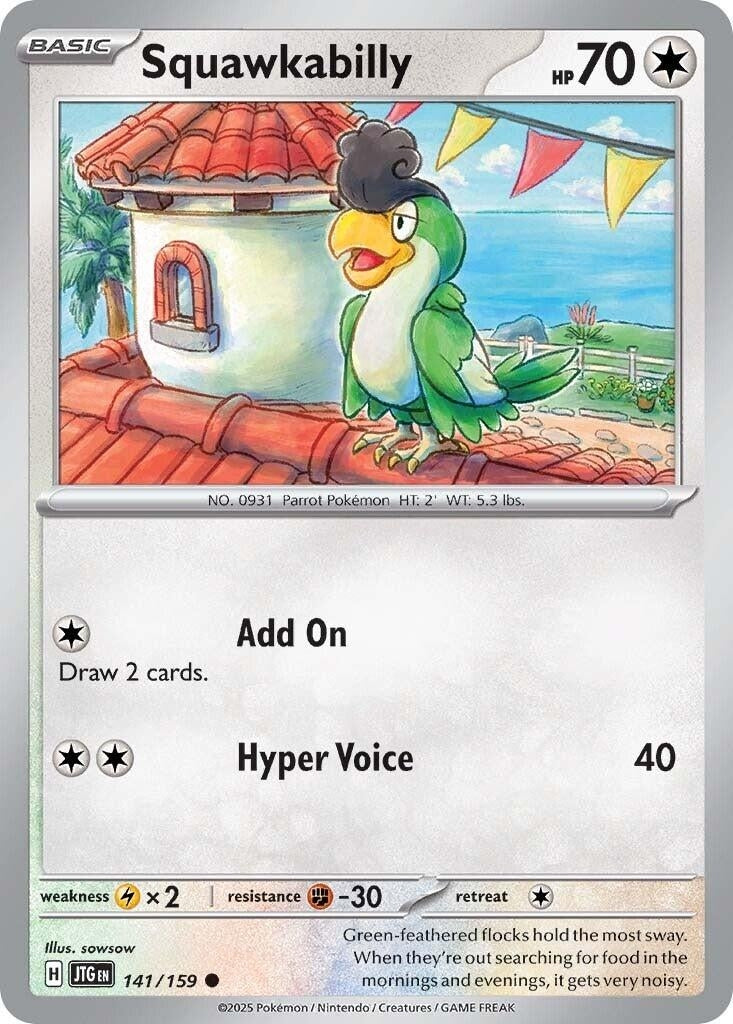 Image for Squawkabilly (141/159) (SV09: Journey Together) - Pokemon