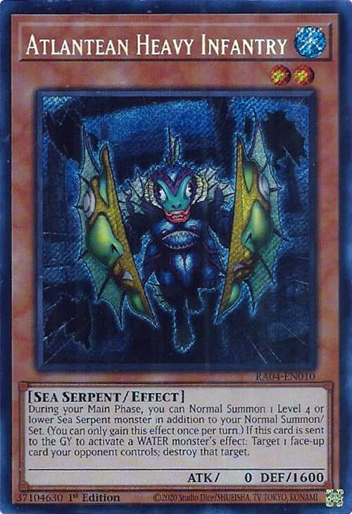 Image for Atlantean Heavy Infantry (Secret Rare) (RA04-EN010) (Quarter Century Stampede) (RA04) - YuGiOh