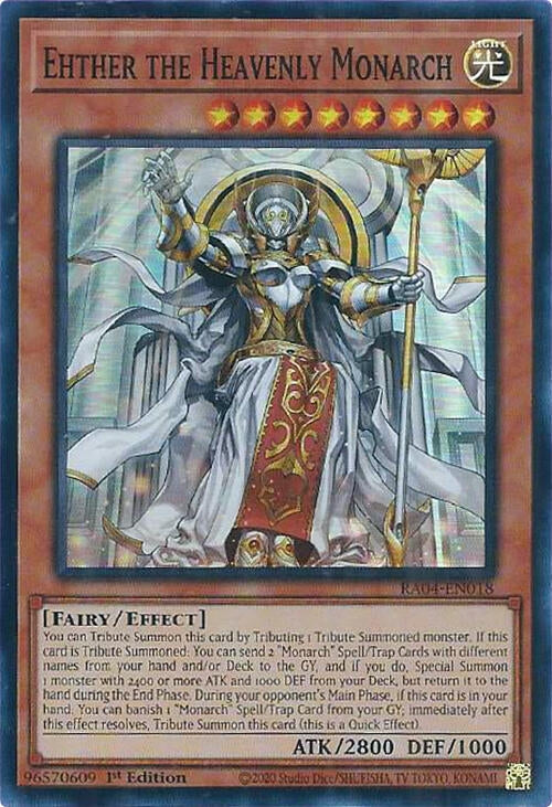 Image for Ehther the Heavenly Monarch (RA04-EN018) (Quarter Century Stampede) (RA04) - YuGiOh
