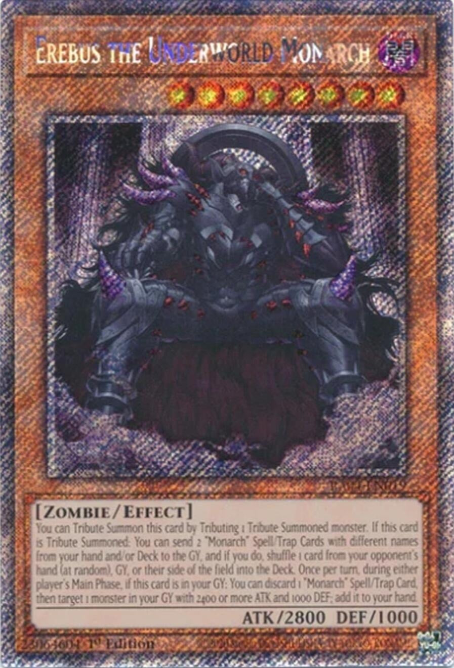 Image for Erebus the Underworld Monarch (Platinum Secret Rare) (RA04-EN019) (Quarter Century Stampede) (RA04) - YuGiOh
