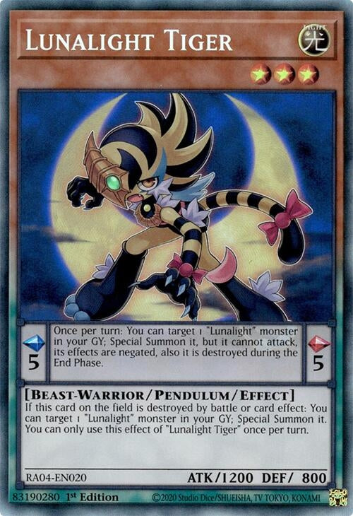 Image for Lunalight Tiger (PCR) (RA04-EN020) (Quarter Century Stampede) (RA04) - YuGiOh