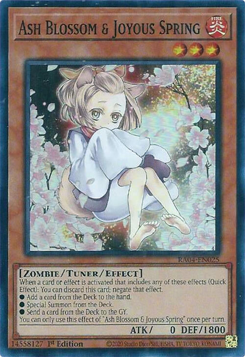 Image for Ash Blossom & Joyous Spring (Alternate Art) (RA04-EN025) (Quarter Century Stampede) (RA04) - YuGiOh
