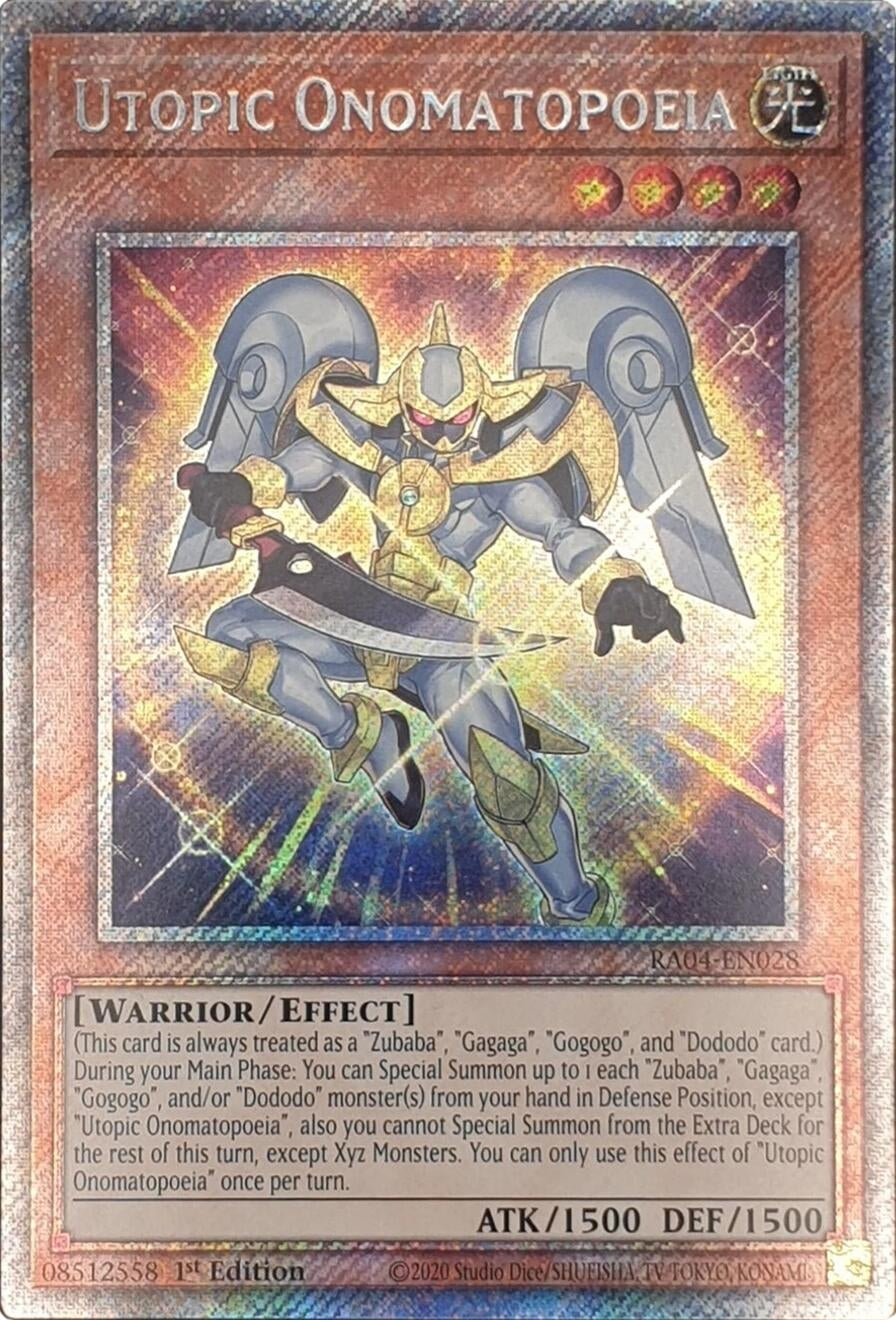 Image for Utopic Onomatopoeia (Platinum Secret Rare) (RA04-EN028) (Quarter Century Stampede) (RA04) - YuGiOh