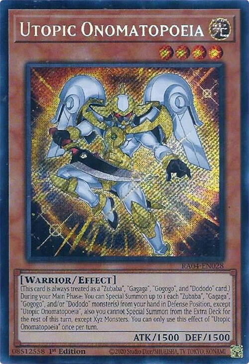 Image for Utopic Onomatopoeia (Secret Rare) (RA04-EN028) (Quarter Century Stampede) (RA04) - YuGiOh
