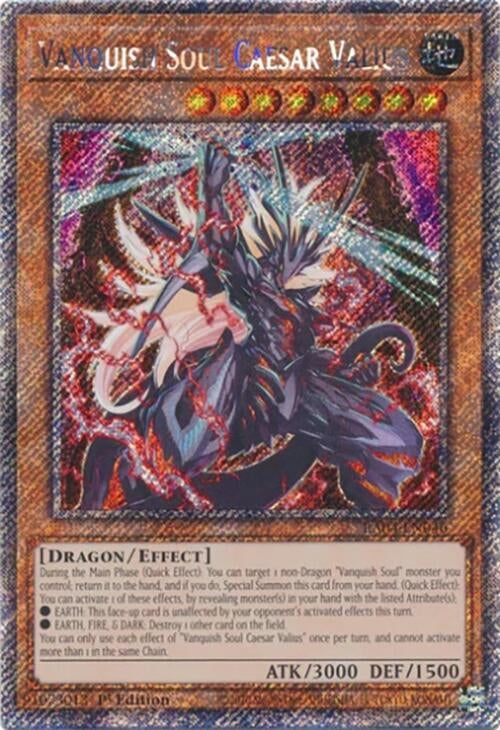 Image for Vanquish Soul Caesar Valius (Platinum Secret Rare) (RA04-EN046) (Quarter Century Stampede) (RA04) - YuGiOh
