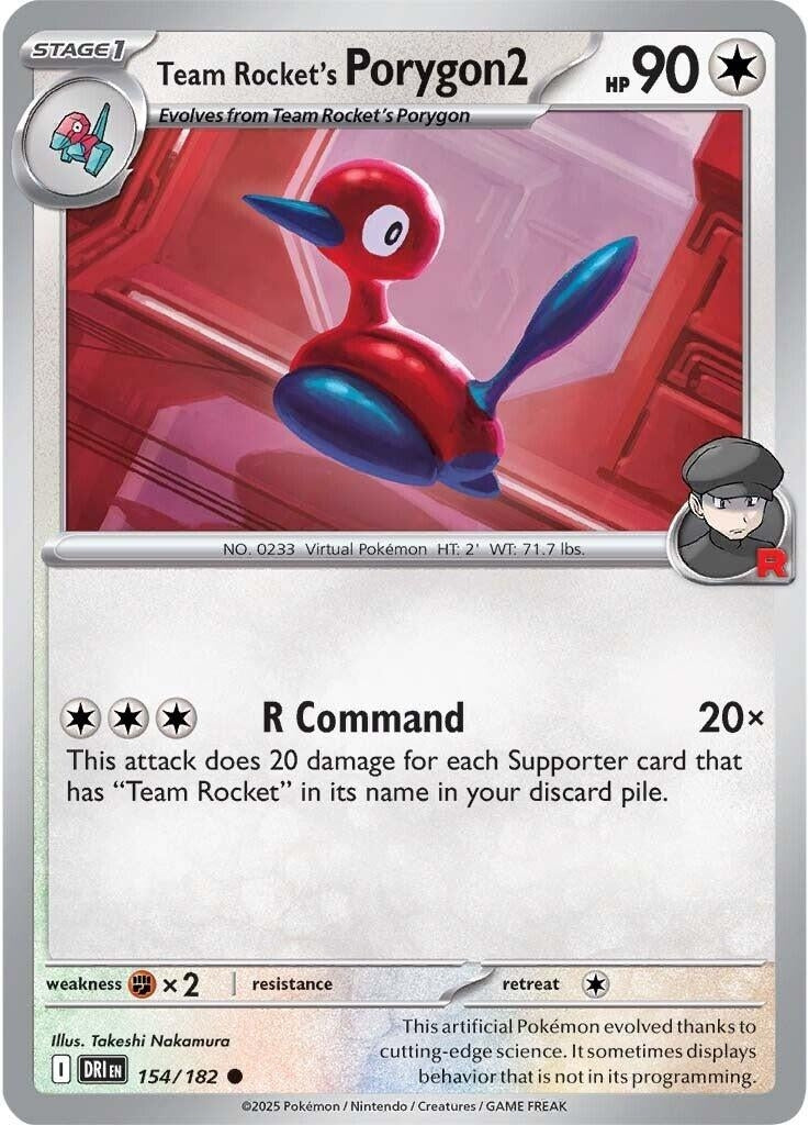 Image for Team Rocket's Porygon2 (154/182) (SV10: Destined Rivals) - Pokemon