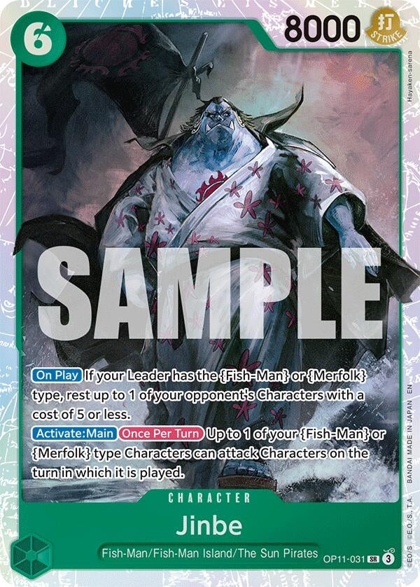Image for Jinbe (031) (OP11-031) (A Fist of Divine Speed) - One Piece Card Game