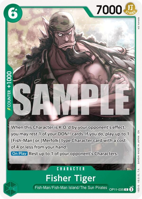 Image for Fisher Tiger (OP11-035) (A Fist of Divine Speed) - One Piece Card Game