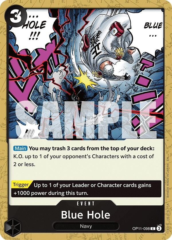 Image for Blue Hole (OP11-098) (A Fist of Divine Speed) - One Piece Card Game