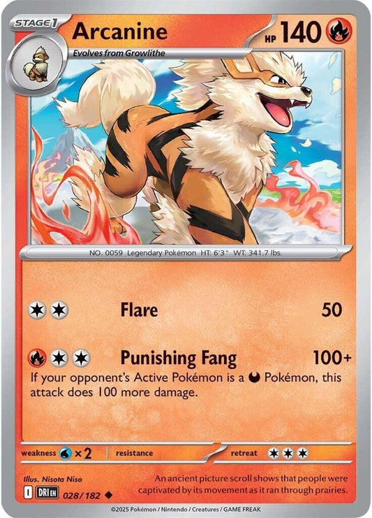 Image for Arcanine (028/182) (SV10: Destined Rivals) - Pokemon