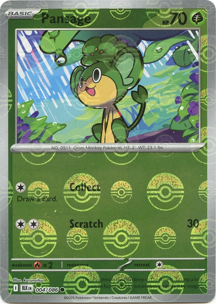 Pansage (Poke Ball Pattern) (004/086) (SV: Black Bolt)