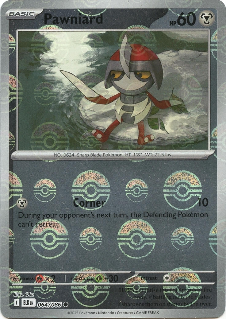 Pawniard (Poke Ball Pattern) (064/086) (SV: Black Bolt)