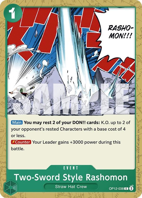 Image for Two-Sword Style Rashomon (OP12-038) (Legacy of the Master) - One Piece Card Game