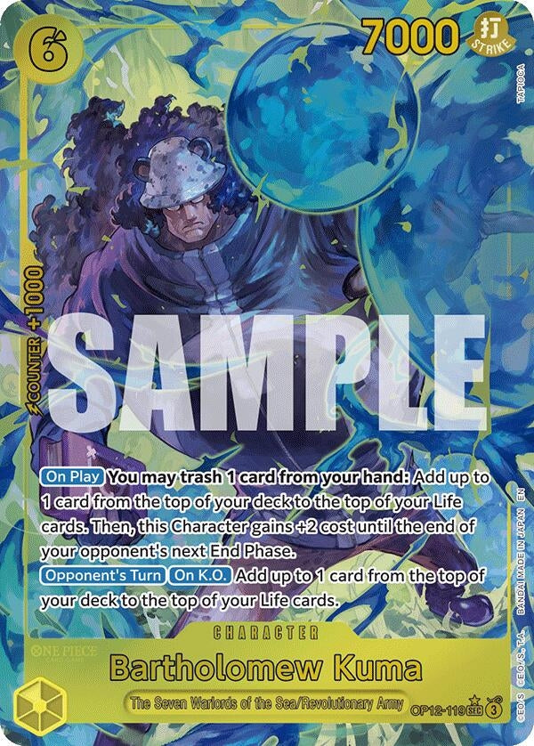 Image for Bartholomew Kuma (Alternate Art) (OP12-119) (Legacy of the Master) - One Piece Card Game