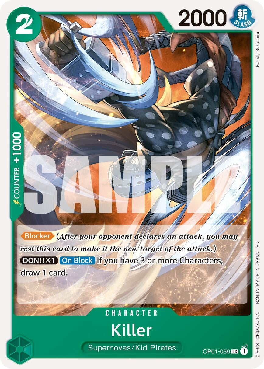 Killer (Reprint) (OP01-039) (Premium Booster -The Best- Vol. 2)