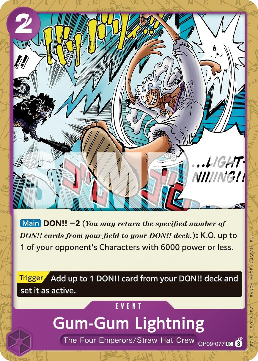 Gum-Gum Lightning (Reprint) (OP09-077) (Premium Booster -The Best- Vol. 2)
