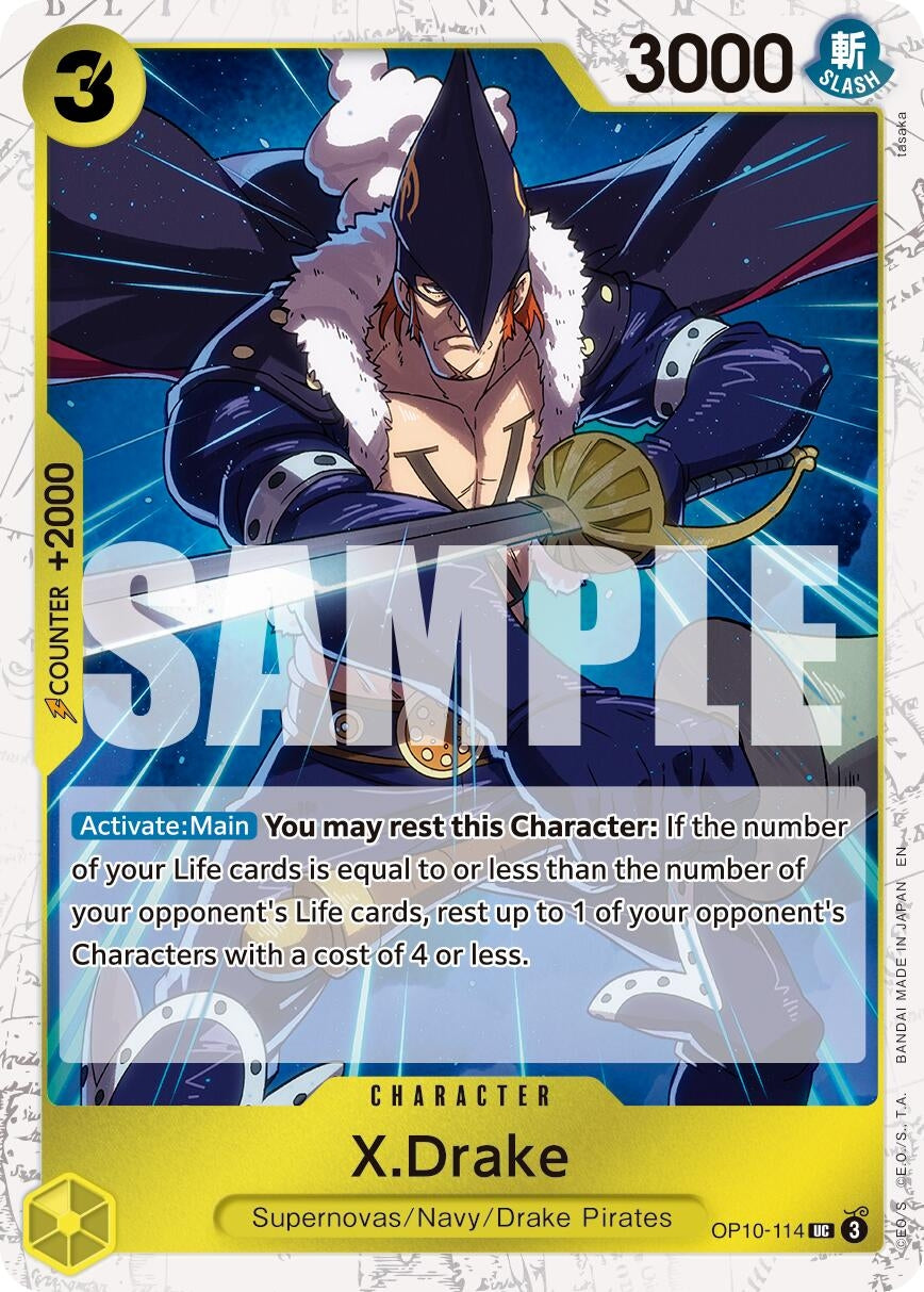 X.Drake (Pirate Foil) (OP10-114) (Premium Booster -The Best- Vol. 2)
