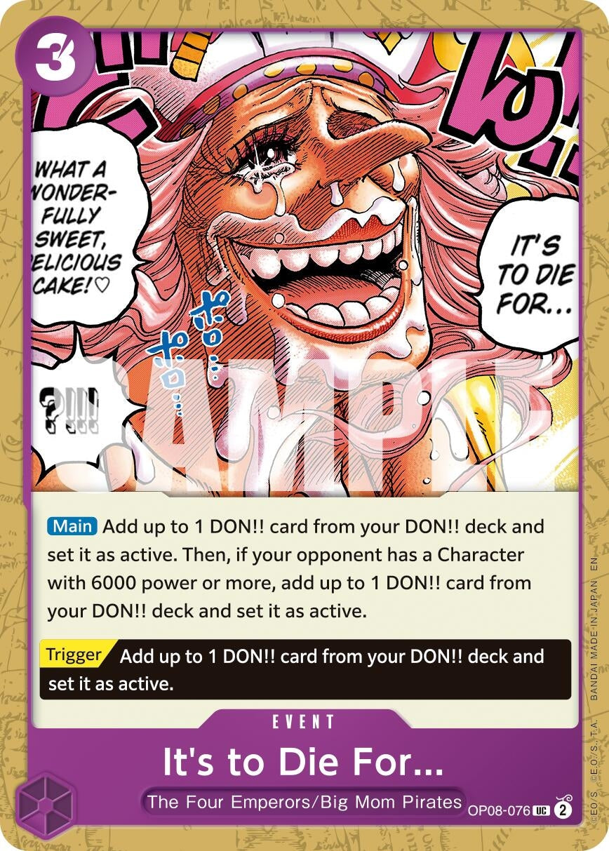 It's to Die For (Reprint) (OP08-076) (Premium Booster -The Best- Vol. 2)