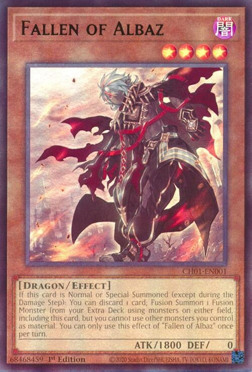 Image for Fallen of Albaz (CH01-EN001) (THE CHRONICLES DECK: The Fallen & The Virtuous (All-Foil Edition)) - YuGiOh