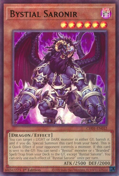 Image for Bystial Saronir (CH01-EN012) (THE CHRONICLES DECK: The Fallen & The Virtuous (All-Foil Edition)) - YuGiOh