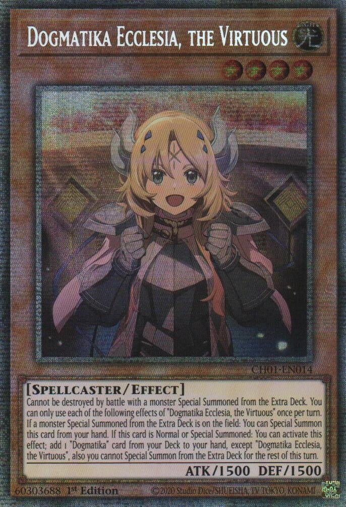 Image for Dogmatika Ecclesia, the Virtuous (Starlight Rare) (CH01-EN014) (THE CHRONICLES DECK: The Fallen & The Virtuous (All-Foil Edition)) - YuGiOh
