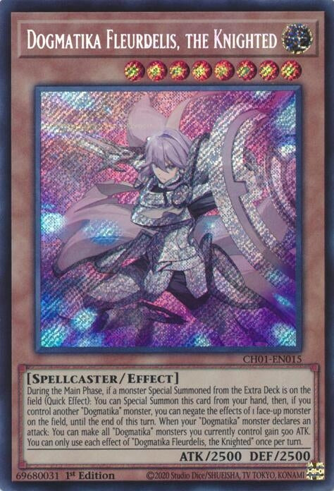 Image for Dogmatika Fleurdelis, the Knighted (Secret Rare) (CH01-EN015) (THE CHRONICLES DECK: The Fallen & The Virtuous (All-Foil Edition)) - YuGiOh
